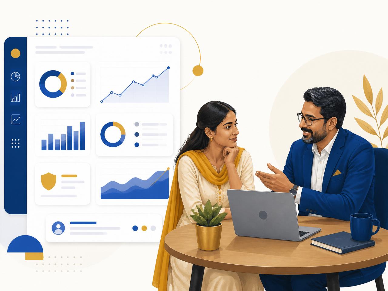 Technology providing insights while a mentor guides a learner
